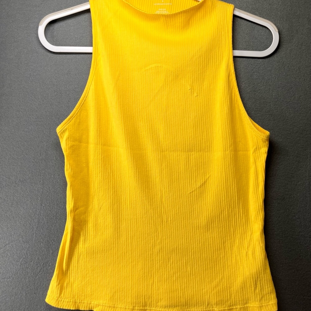 Anthropologie Yellow Fitted‎ Sleeveless Tank Top